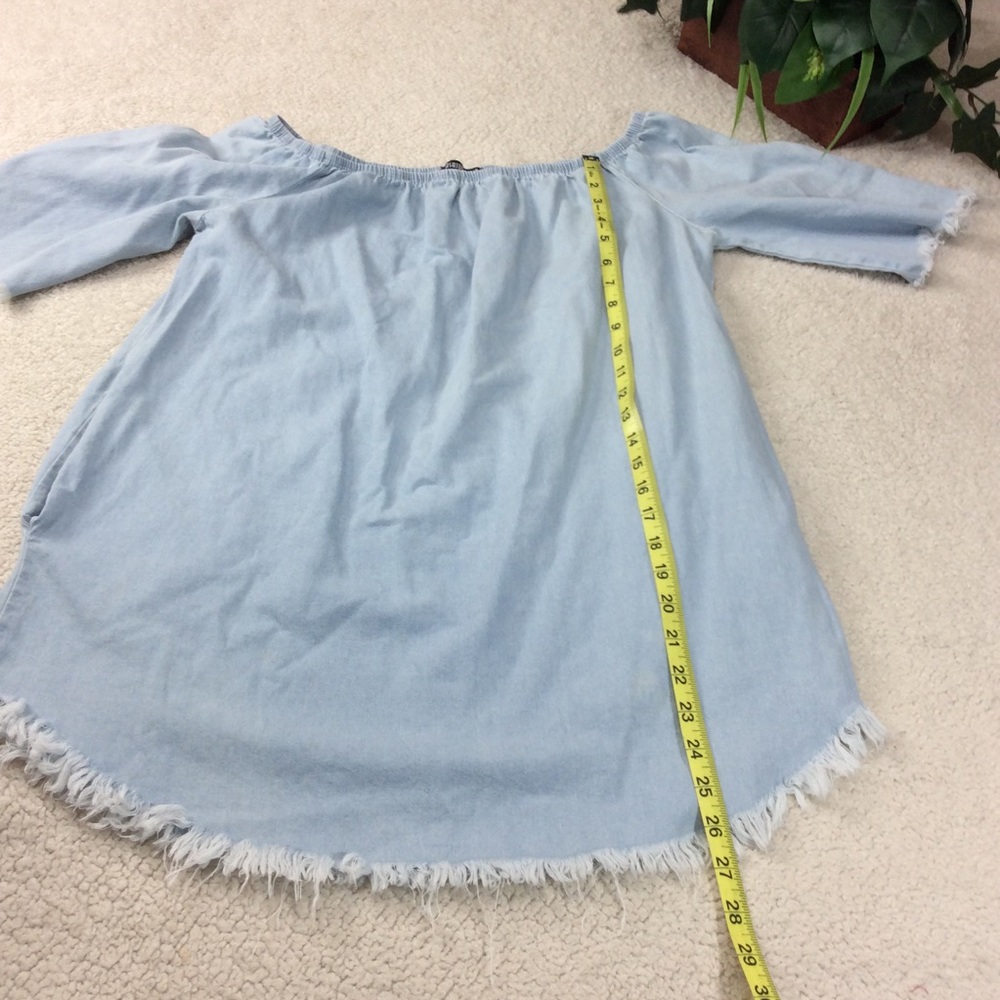Fashion Nova Denim Top Size L - Picture 6 of 6